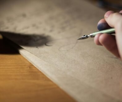 Lady Whistledown, quill and paper